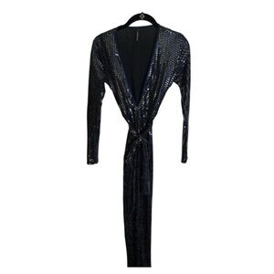 Elegant Black Sequin Jumpsuit